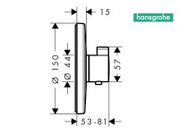 MEDIDAS TERMOSTATICA EMPOTRADA ECOSTAT S HANSGROHE